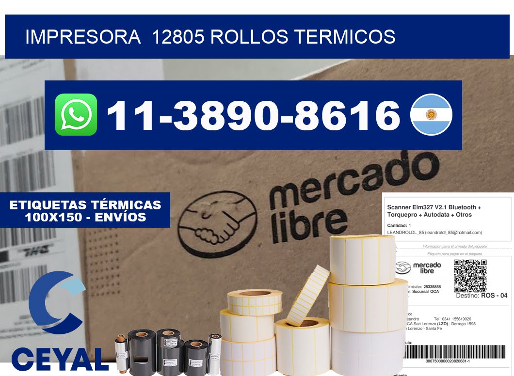impresora  12805 rollos termicos
