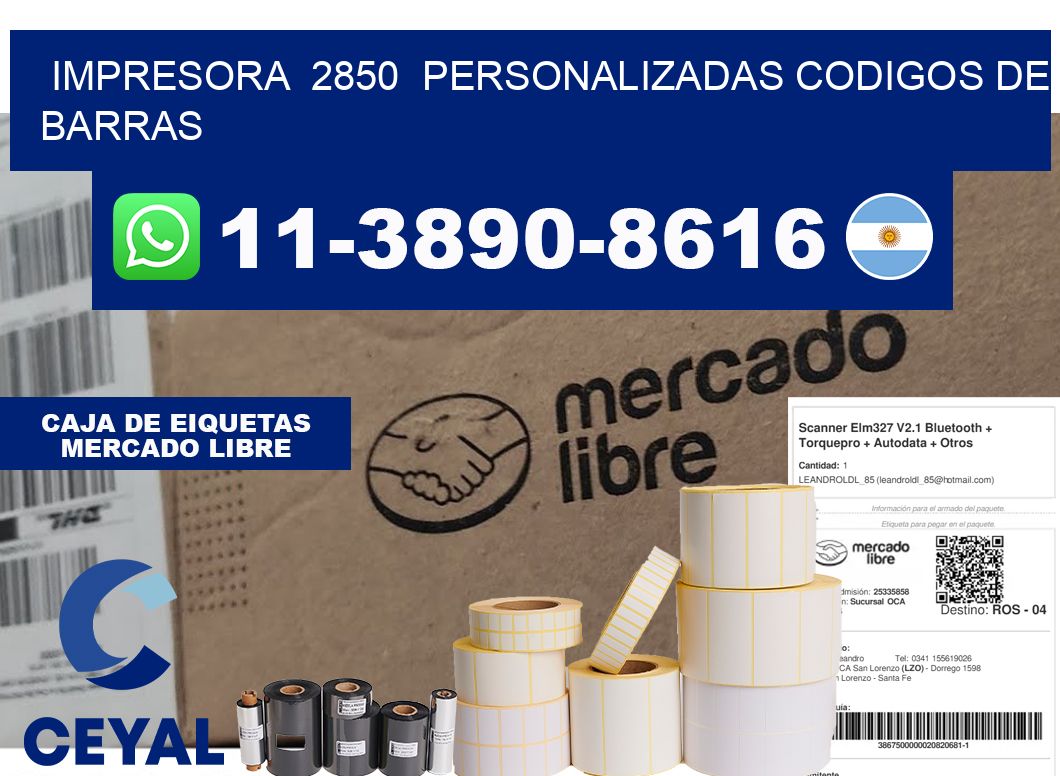 impresora 2850 personalizadas codigos de barras
