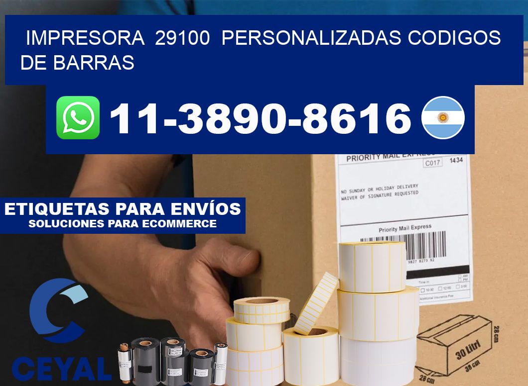 impresora 29100 personalizadas codigos de barras