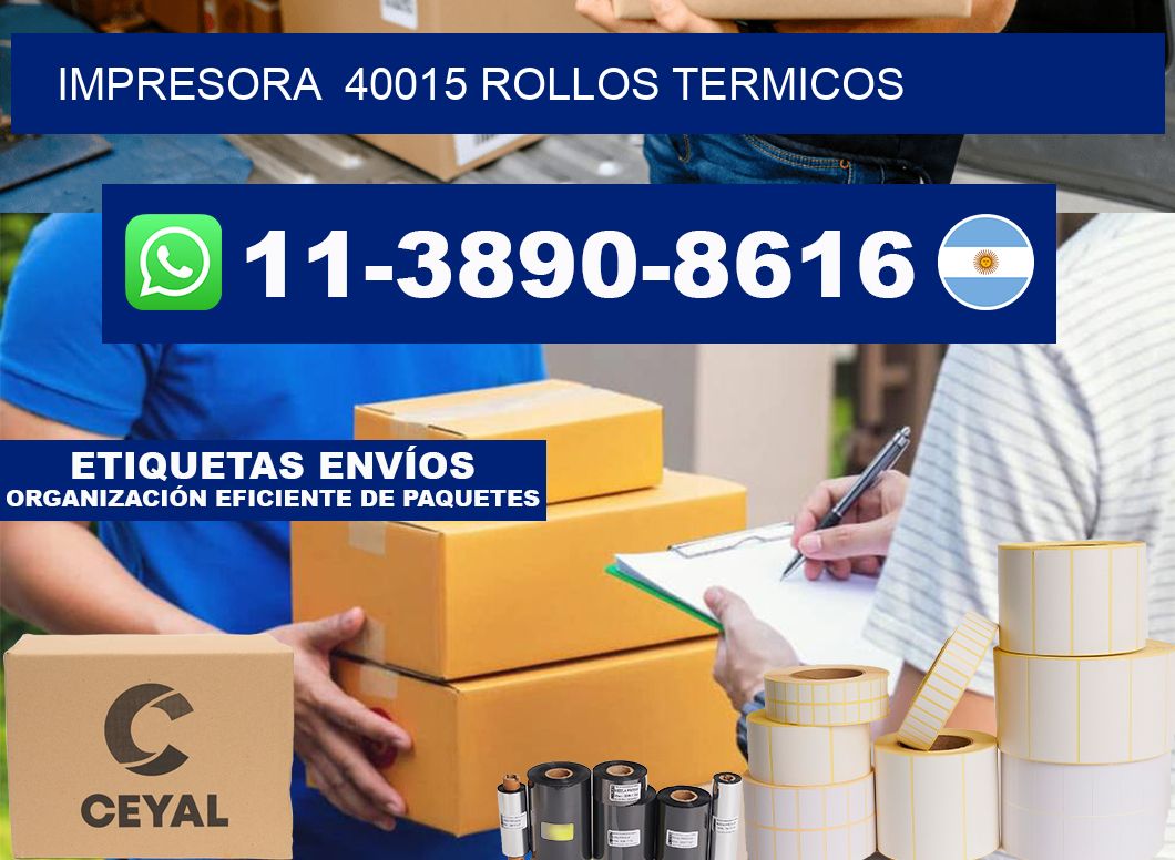 impresora 40015 rollos termicos