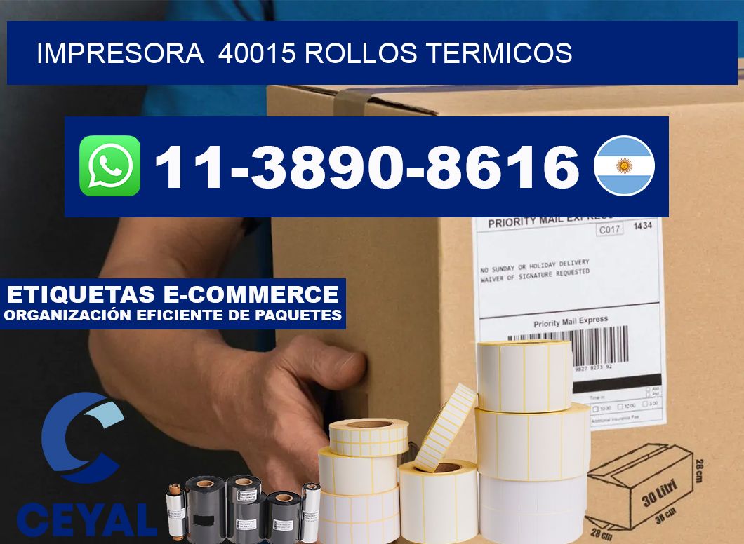 impresora 40015 rollos termicos