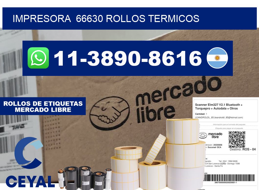 impresora  66630 rollos termicos