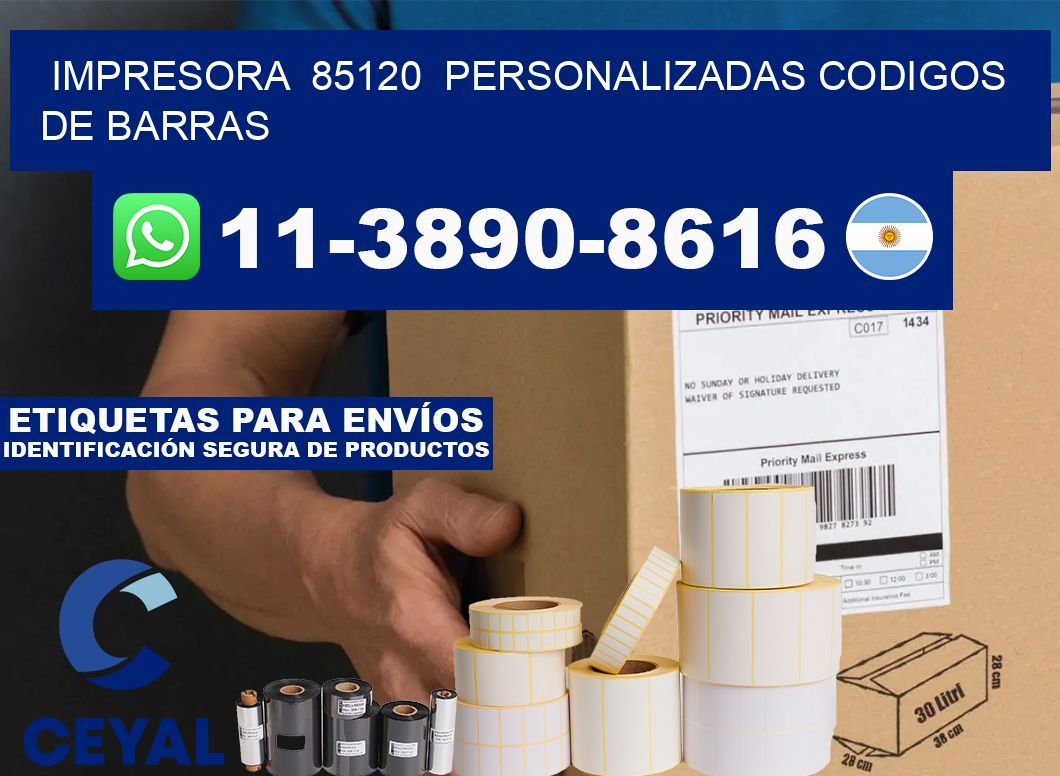 impresora  85120  personalizadas codigos de barras