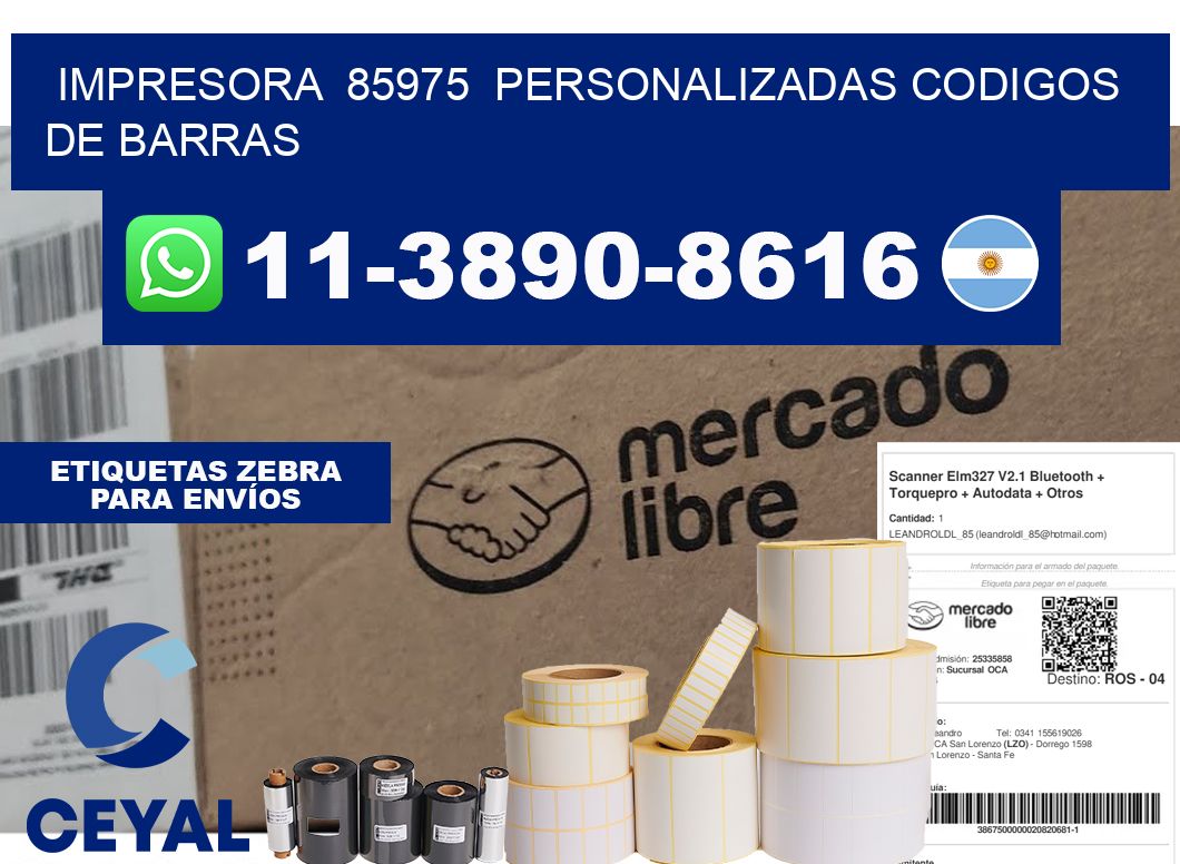 impresora 85975 personalizadas codigos de barras