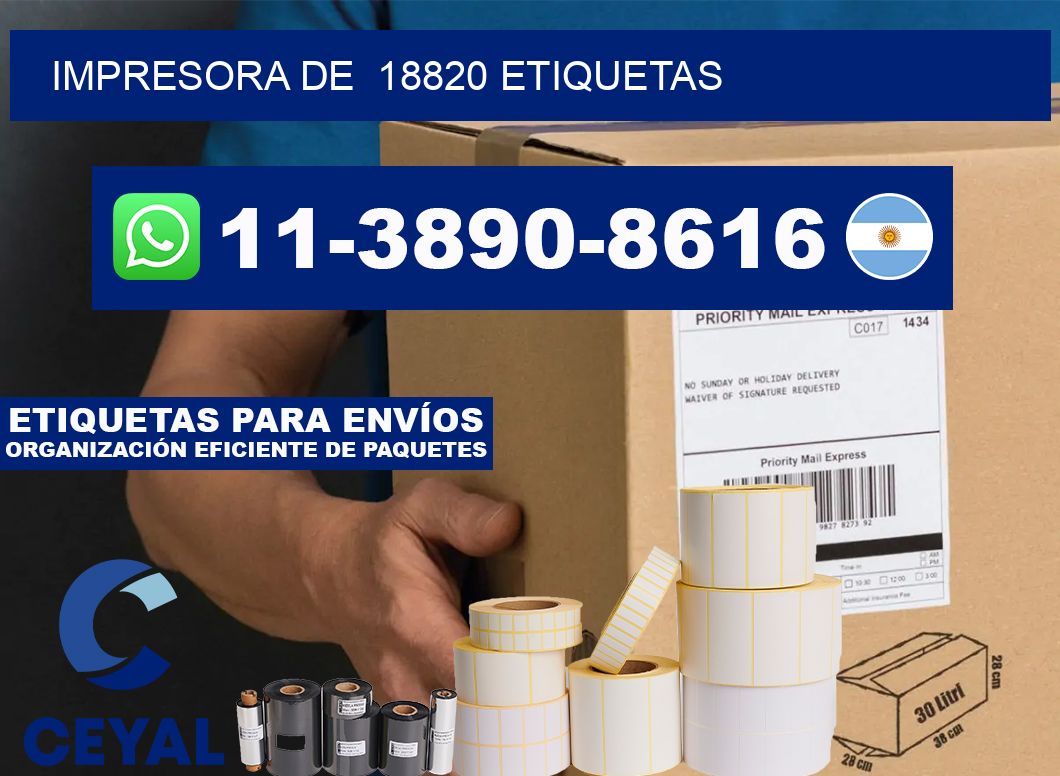 impresora de  18820 etiquetas