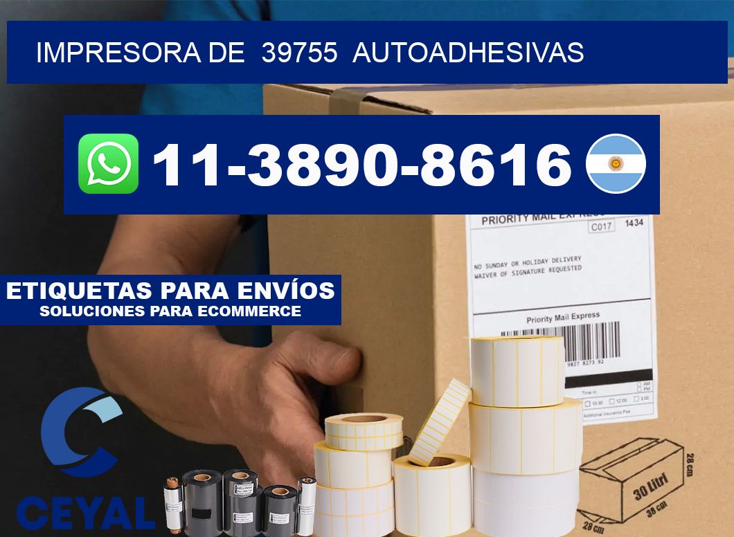 impresora de  39755  autoadhesivas