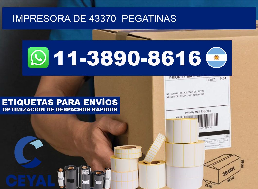 impresora de 43370 pegatinas