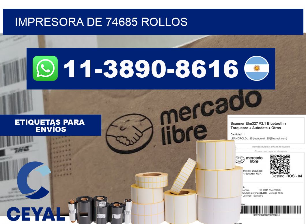 impresora de 74685 rollos