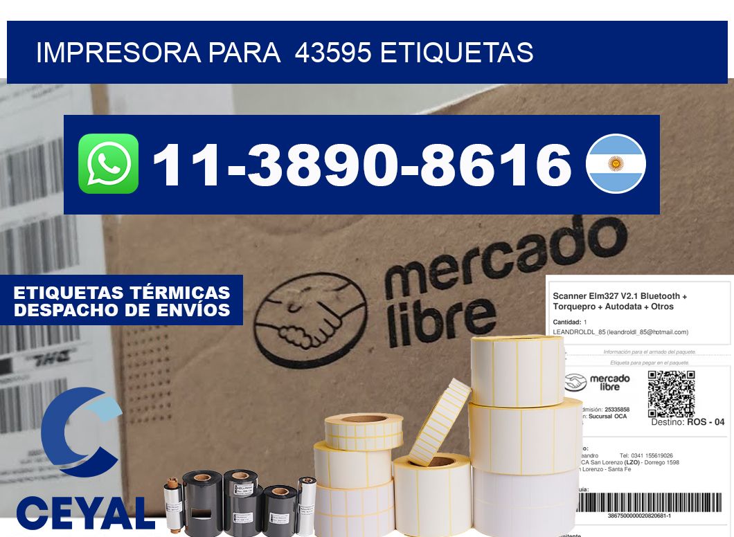 impresora para 43595 etiquetas