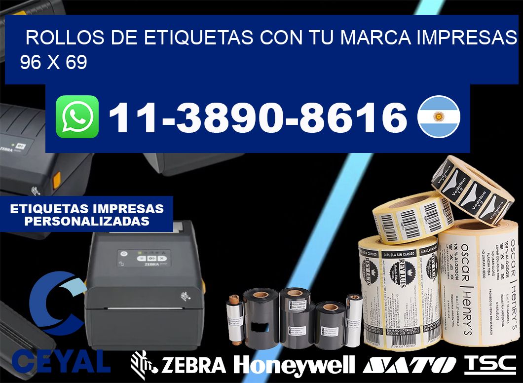 rollos de etiquetas con tu marca impresas 96 x 69