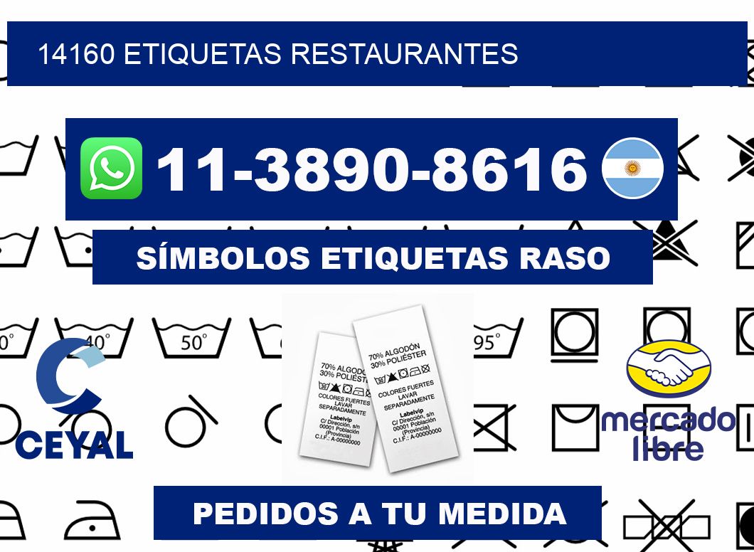 14160 etiquetas restaurantes
