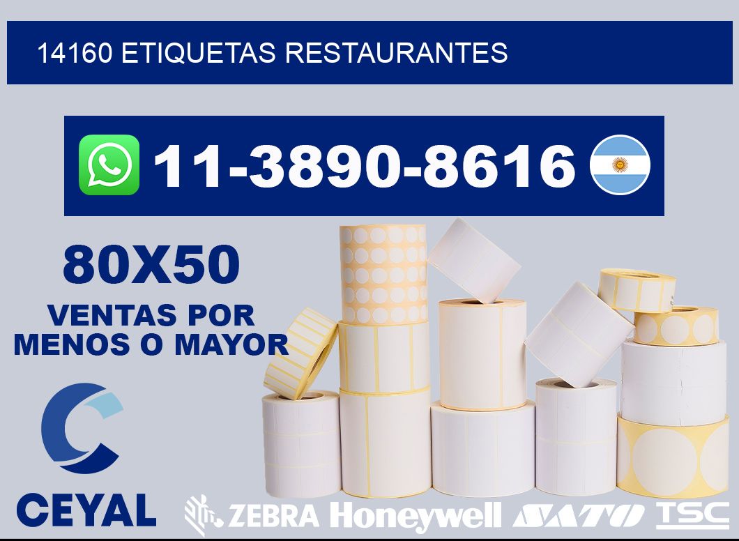 14160 etiquetas restaurantes