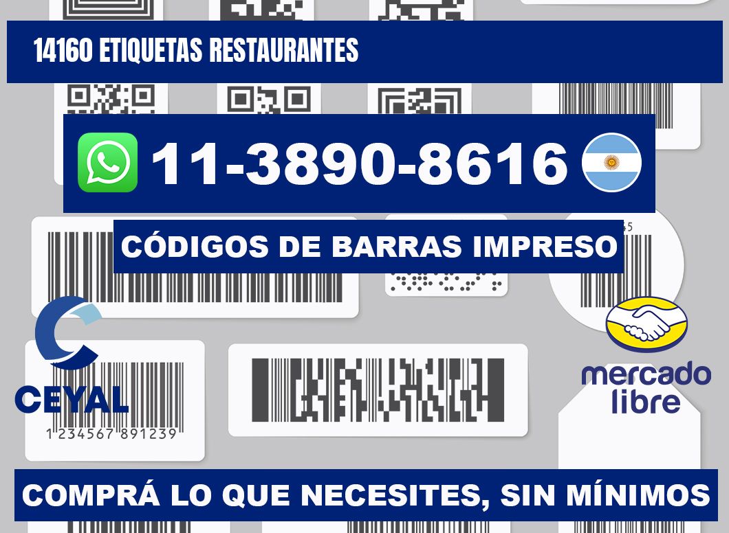14160 etiquetas restaurantes