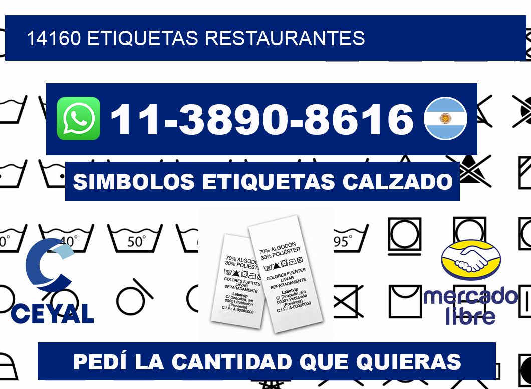 14160 etiquetas restaurantes
