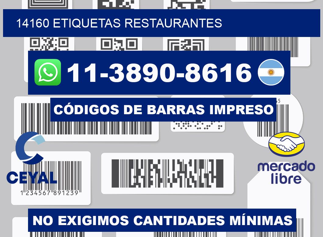 14160 etiquetas restaurantes