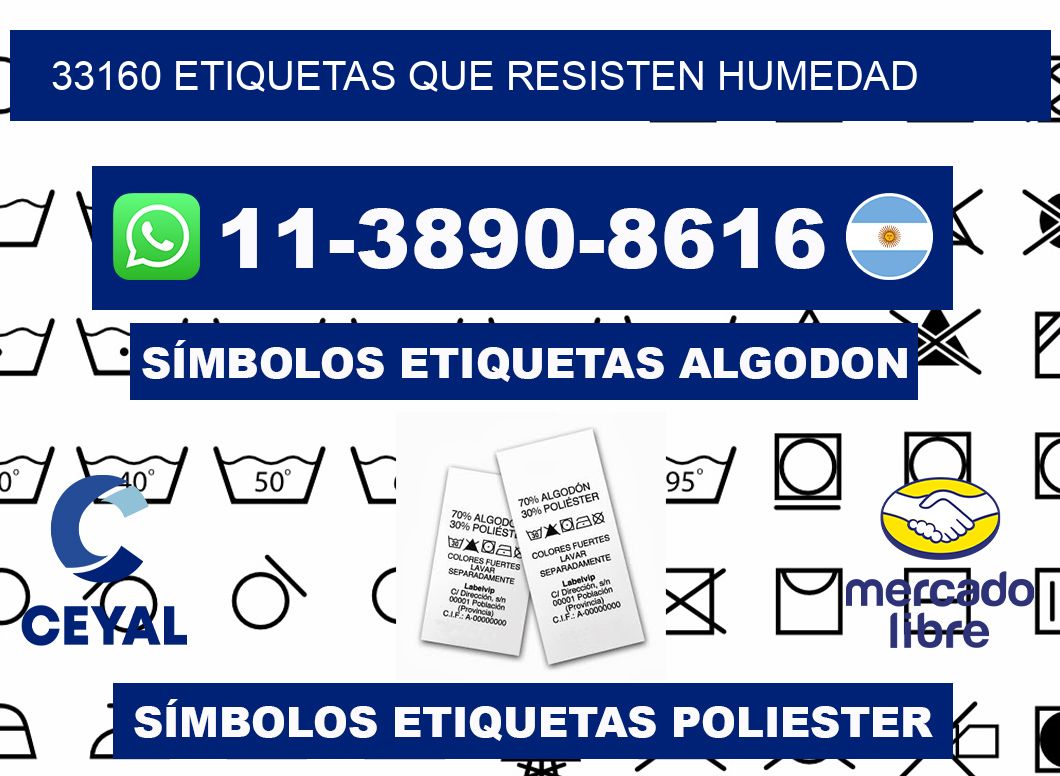 33160 etiquetas que resisten humedad