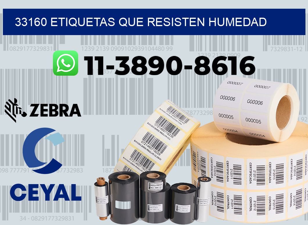 33160 etiquetas que resisten humedad