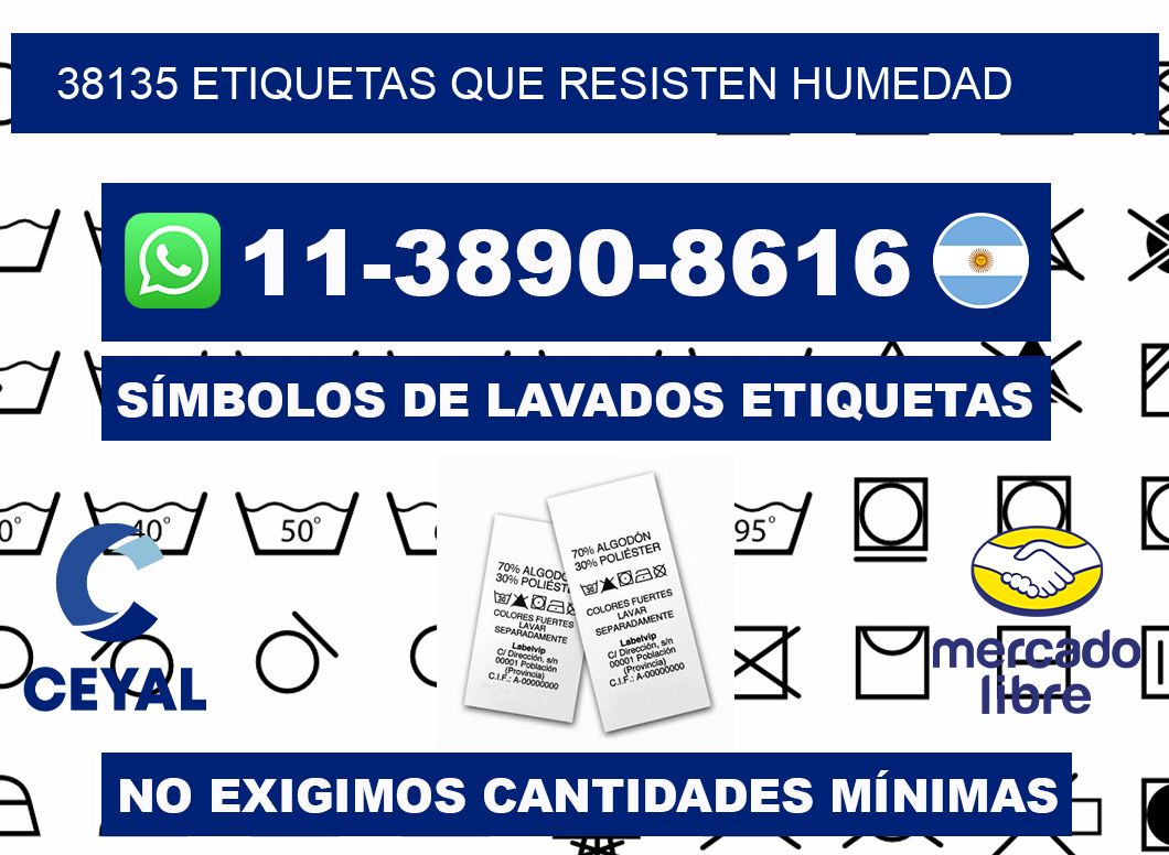 38135 etiquetas que resisten humedad