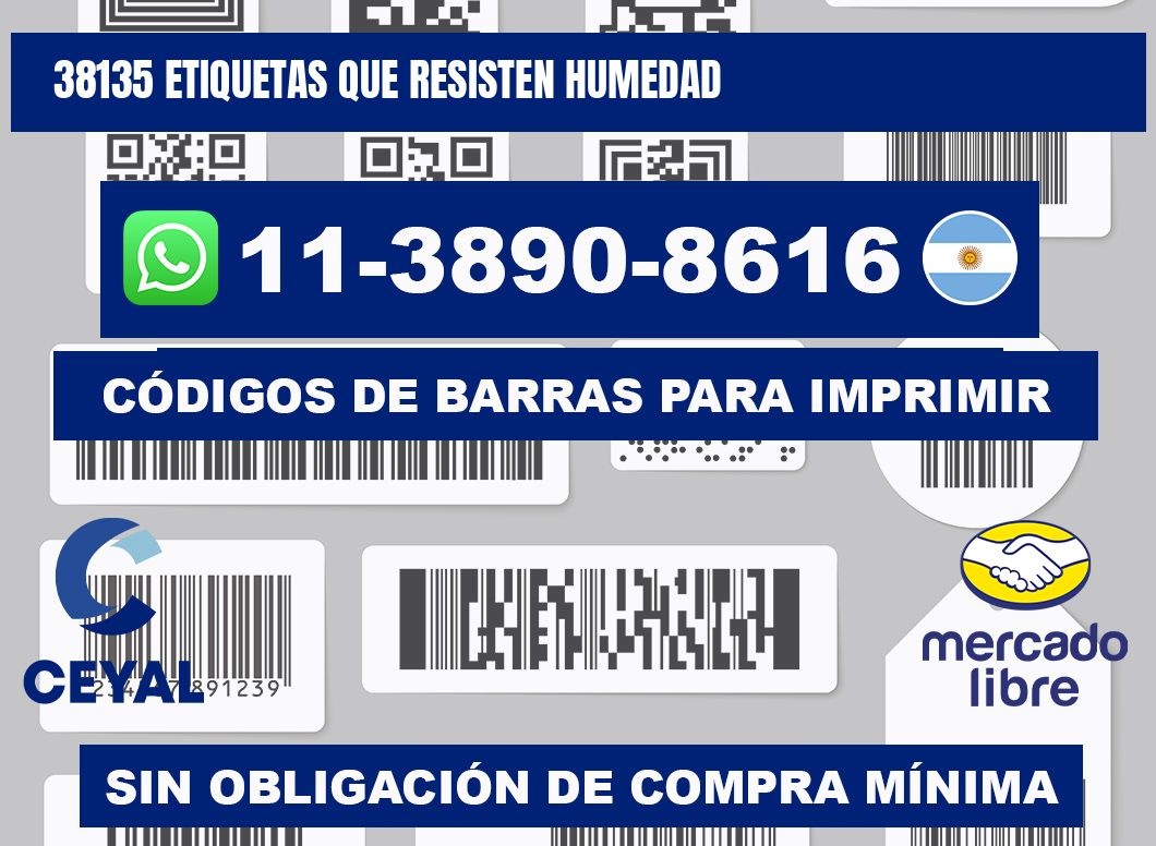 38135 etiquetas que resisten humedad