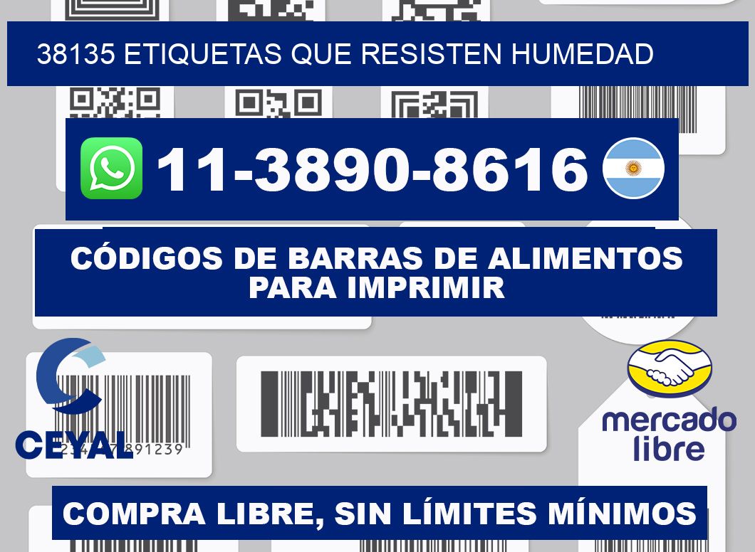 38135 etiquetas que resisten humedad