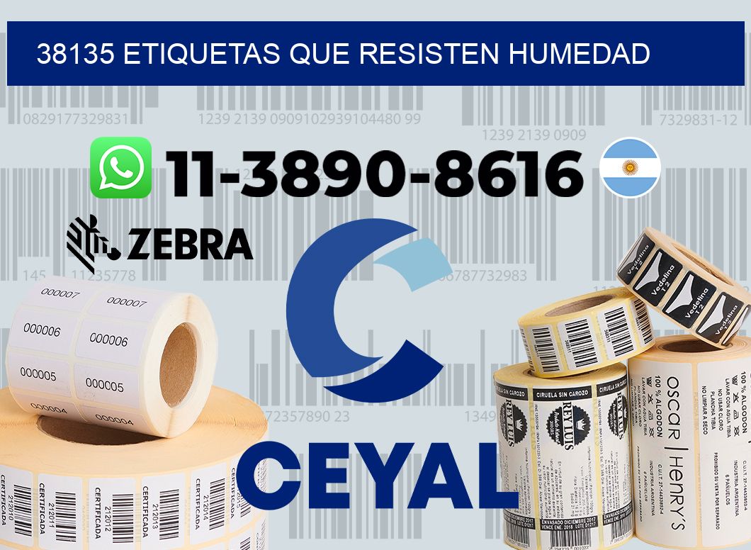38135 etiquetas que resisten humedad