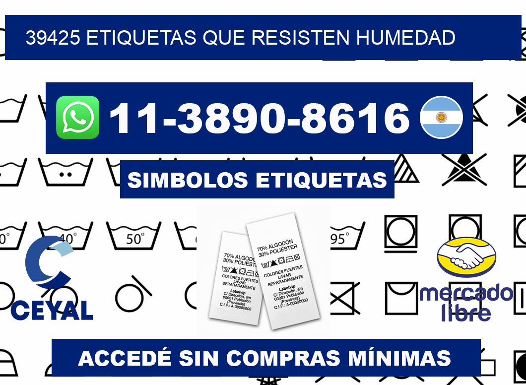 39425 etiquetas que resisten humedad