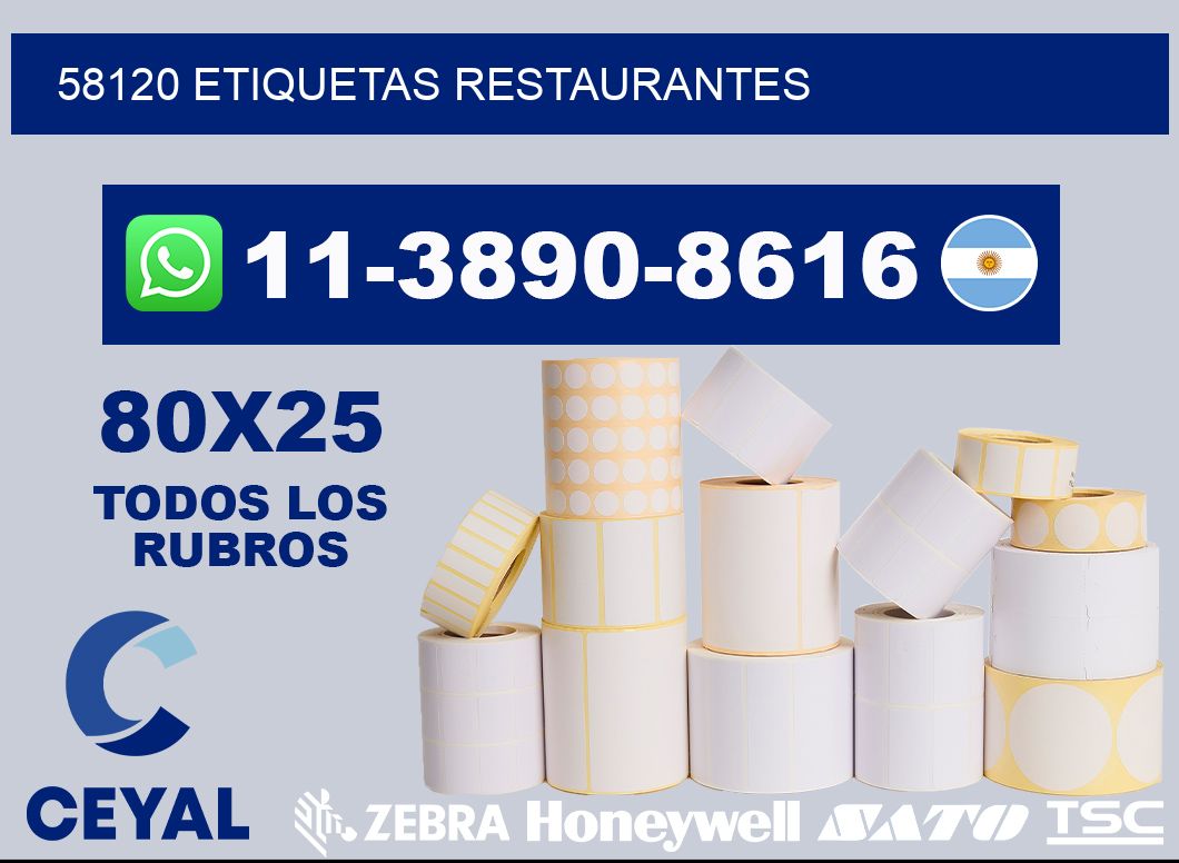 58120 etiquetas restaurantes