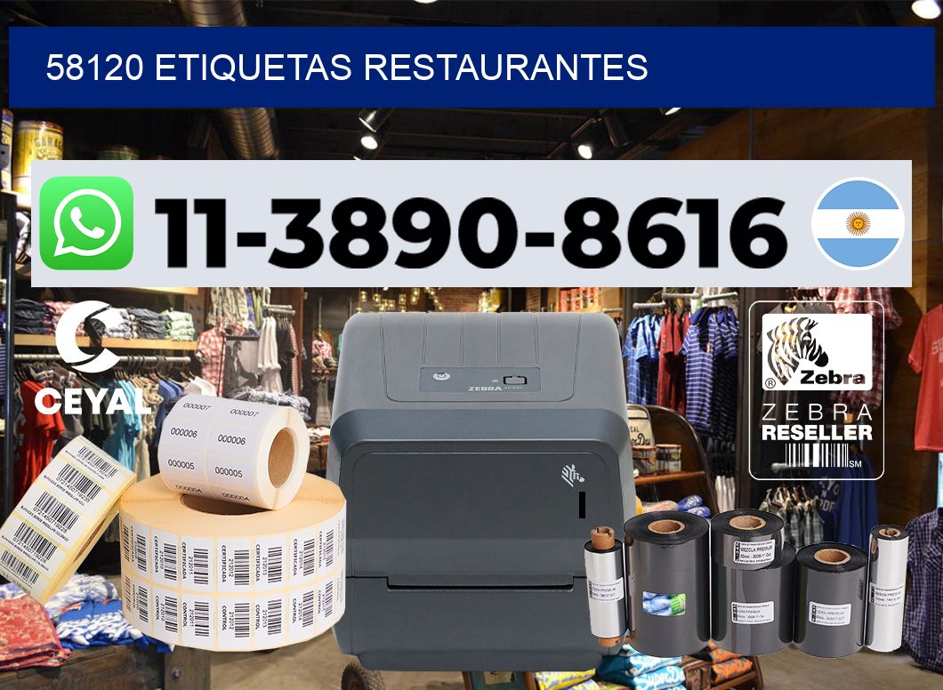58120 etiquetas restaurantes