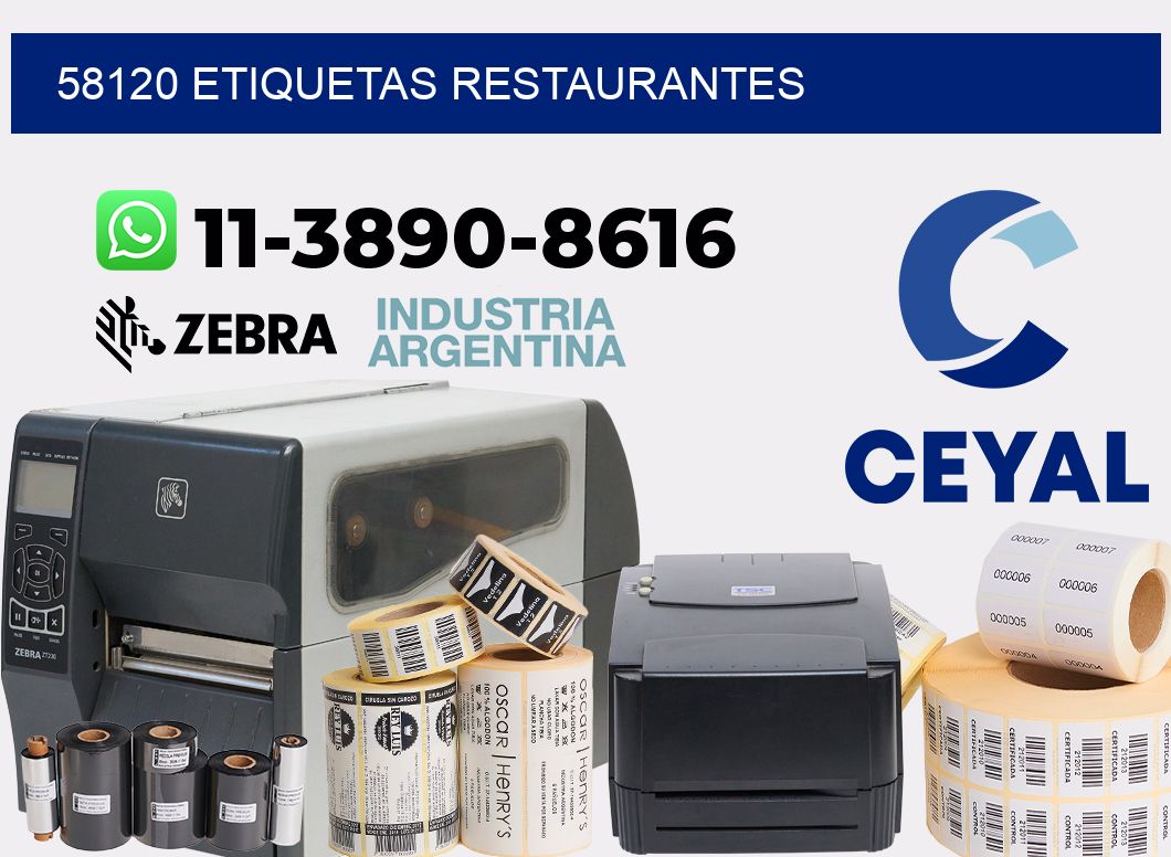 58120 etiquetas restaurantes