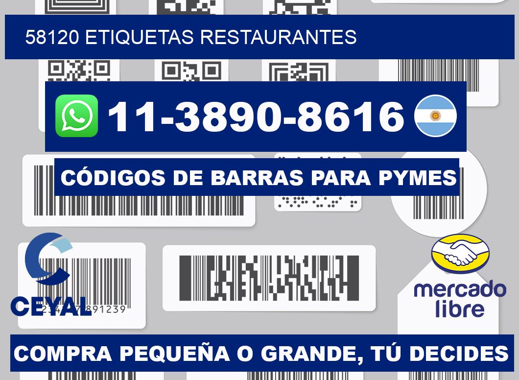 58120 etiquetas restaurantes