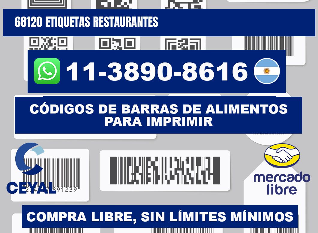 68120 etiquetas restaurantes