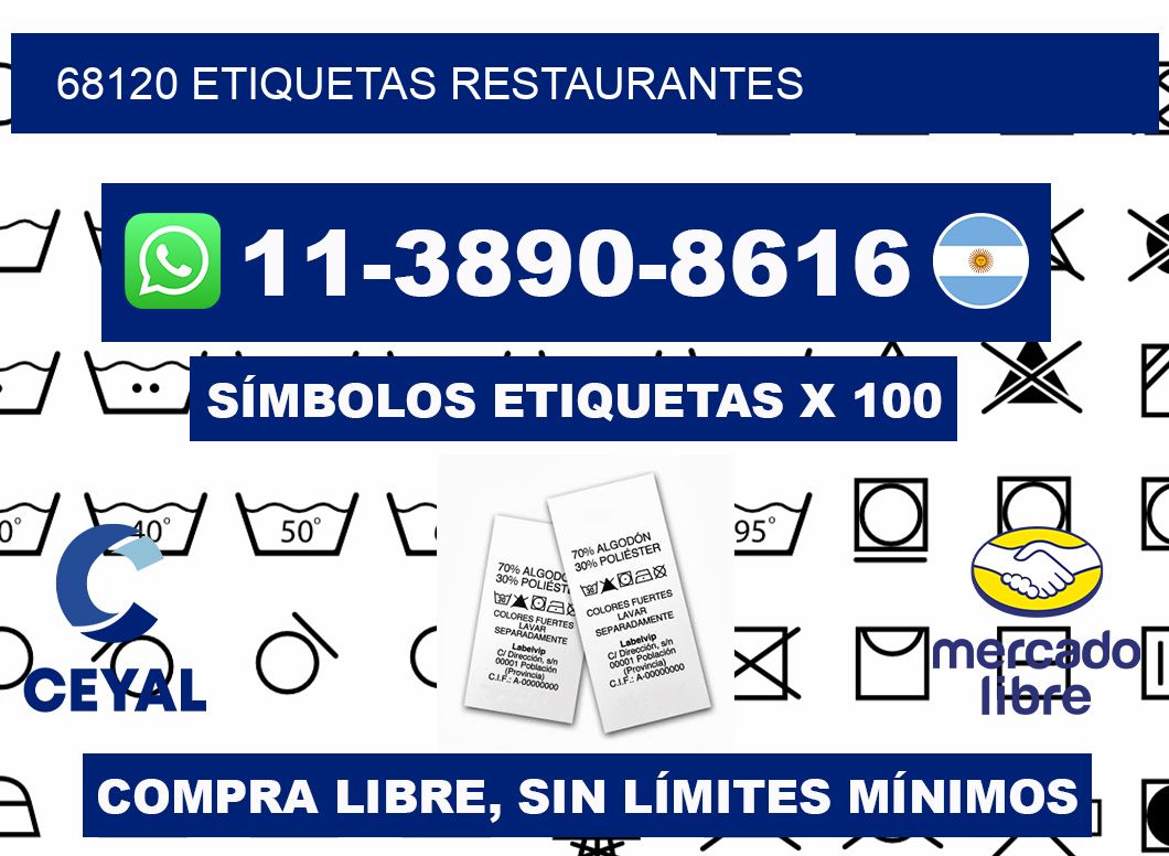 68120 etiquetas restaurantes