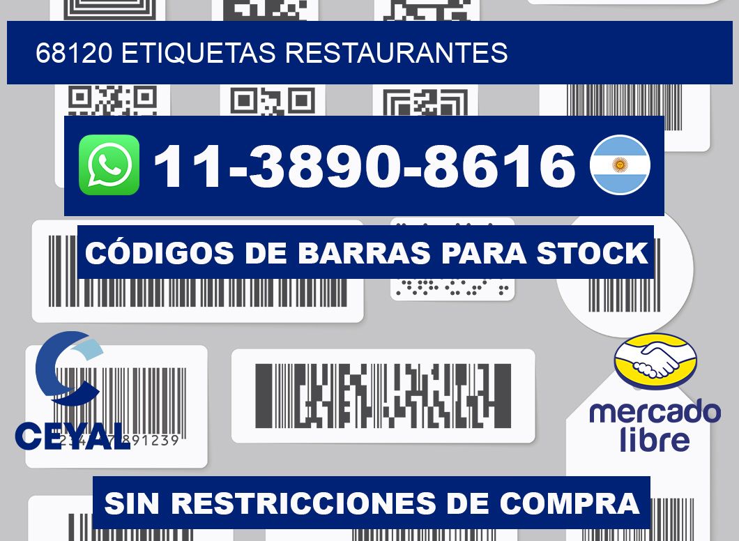 68120 etiquetas restaurantes