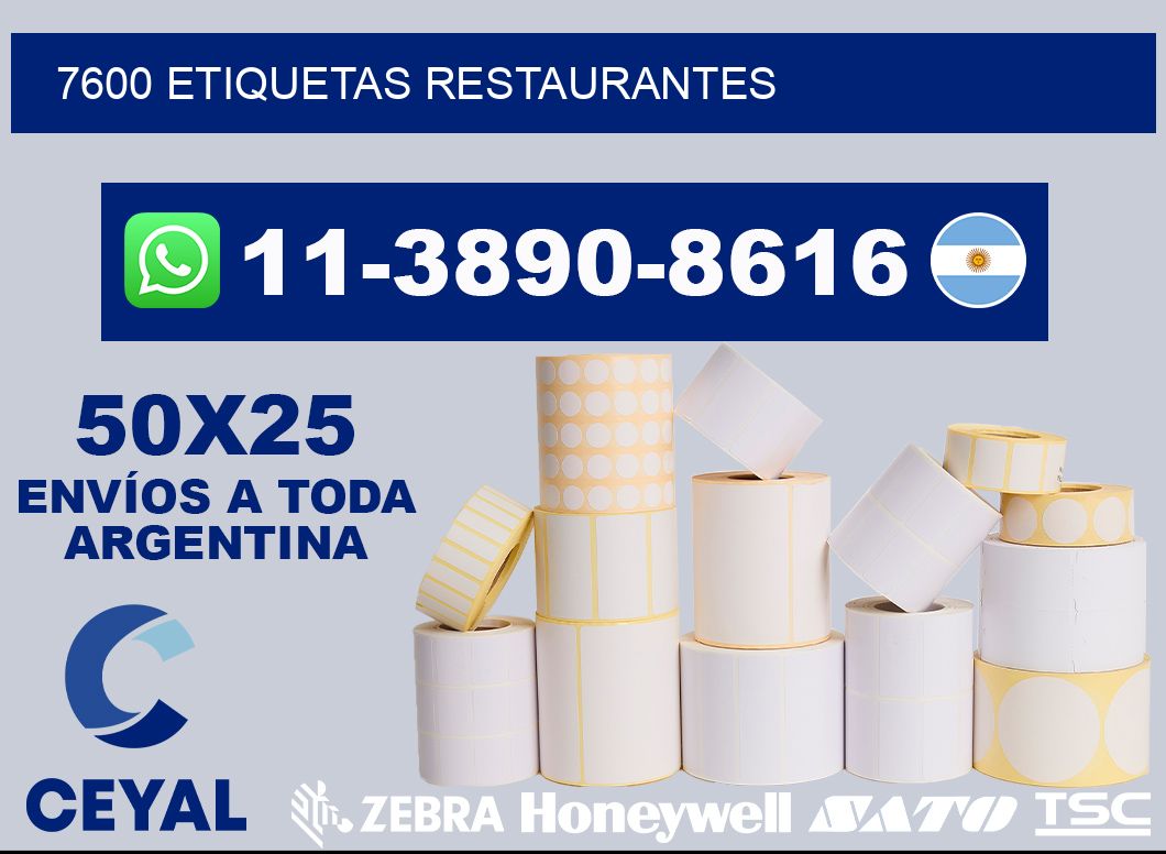 7600 etiquetas restaurantes