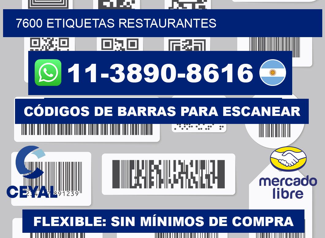 7600 etiquetas restaurantes