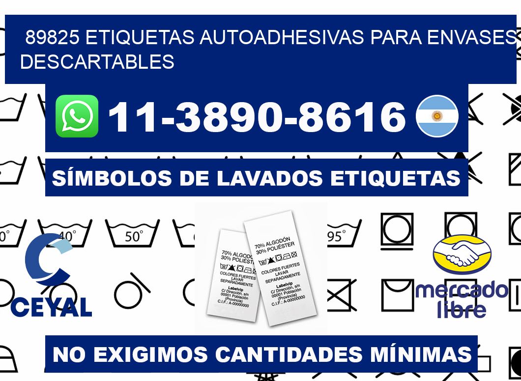 89825 etiquetas autoadhesivas para envases descartables