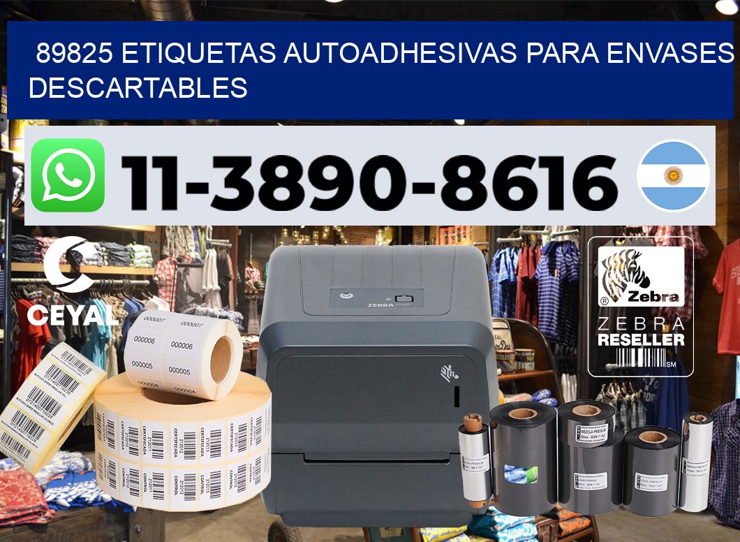 89825 etiquetas autoadhesivas para envases descartables