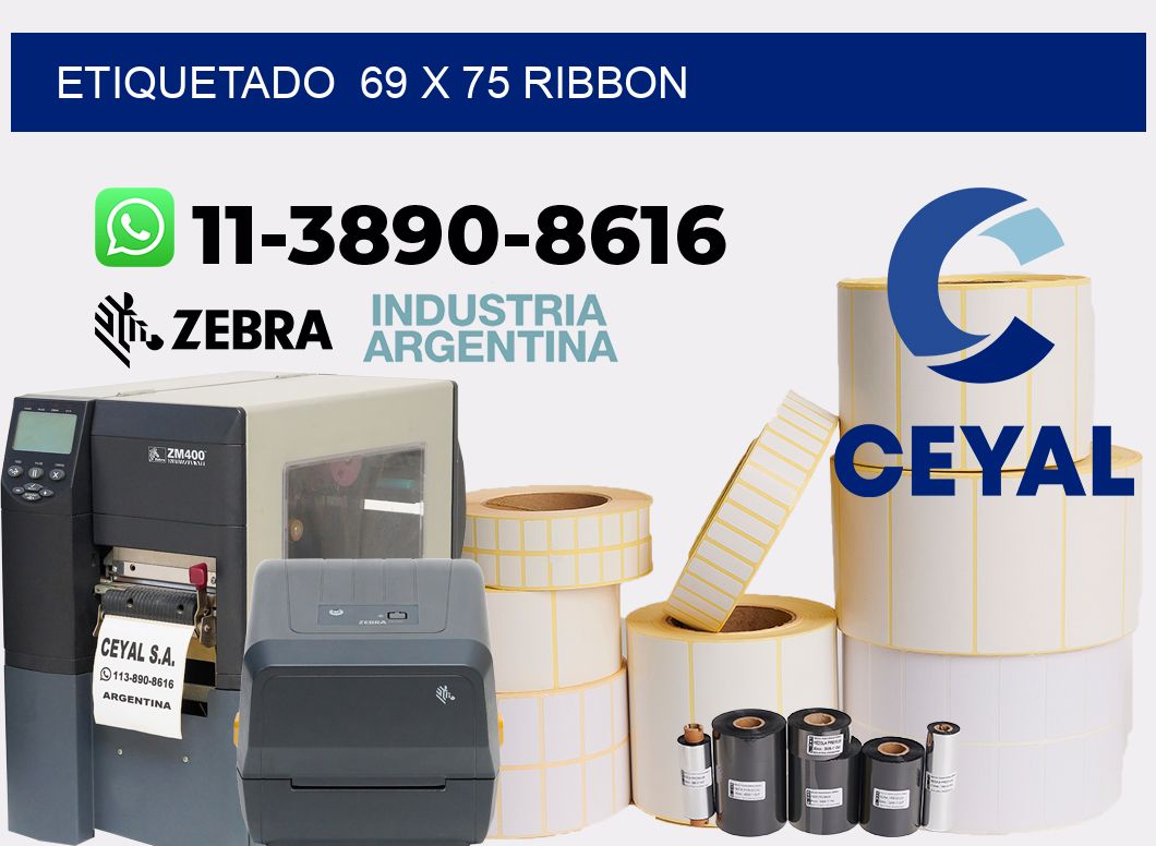 Etiquetado  69 x 75 ribbon