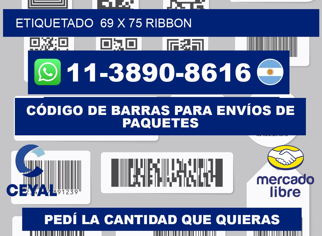 Etiquetado  69 x 75 ribbon