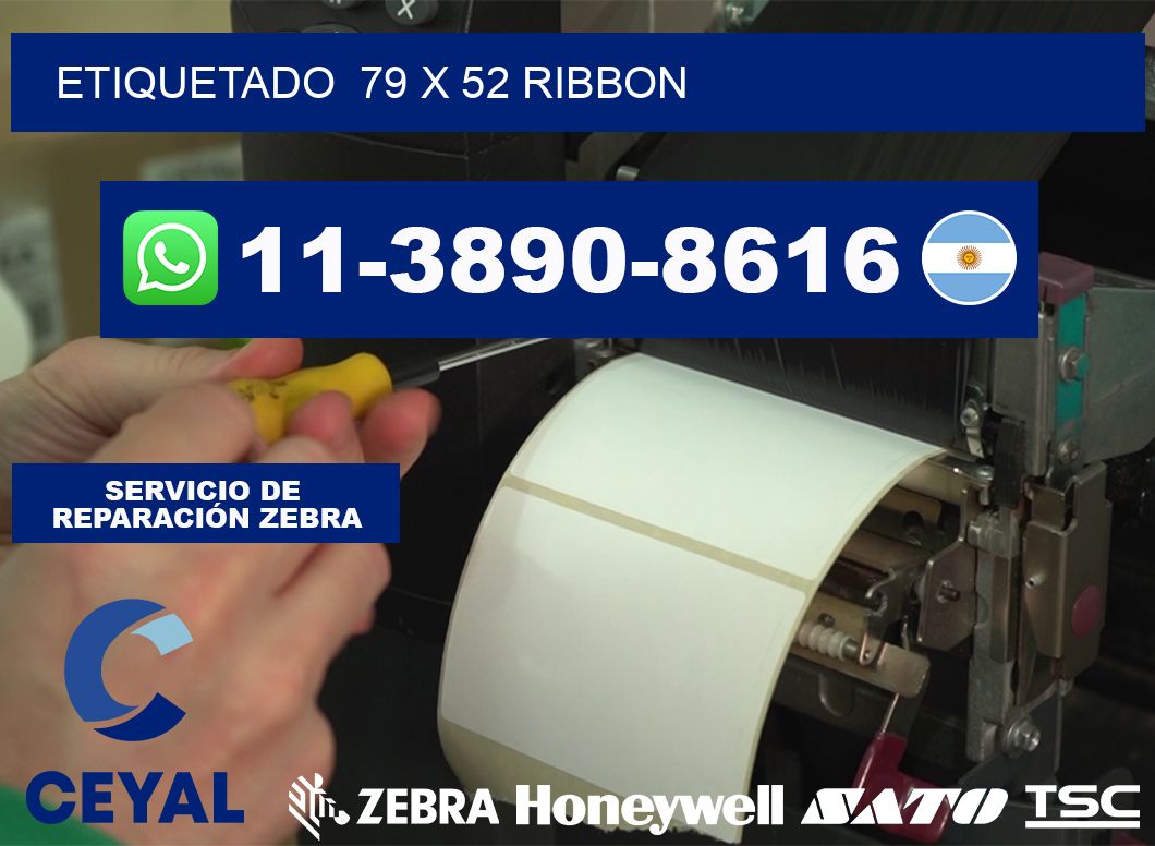 Etiquetado 79 x 52 ribbon