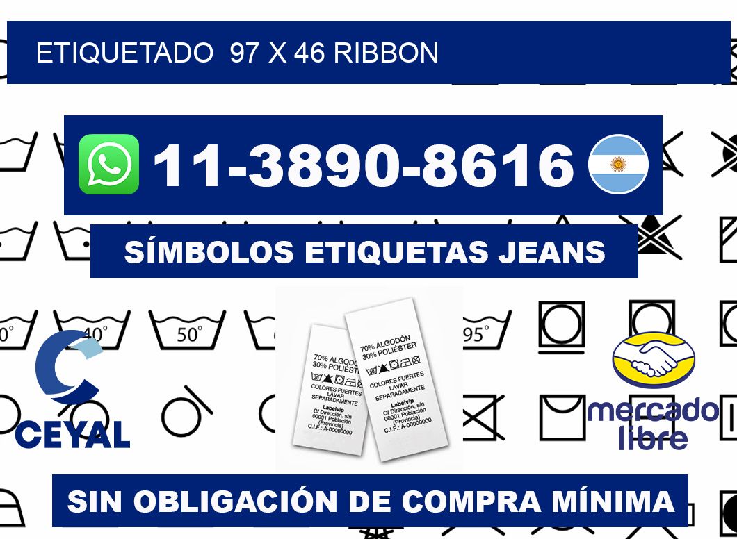 Etiquetado 97 x 46 ribbon
