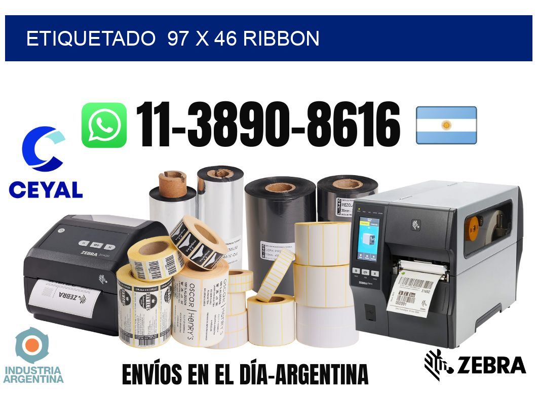 Etiquetado 97 x 46 ribbon