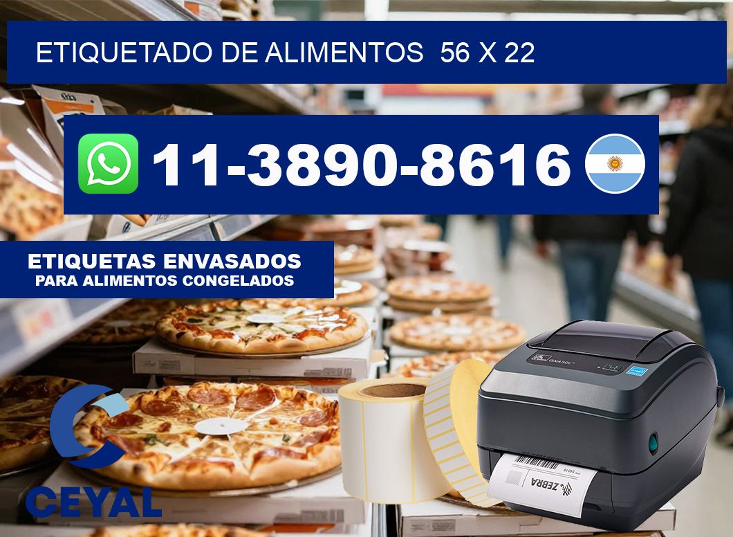 Etiquetado de alimentos  56 x 22
