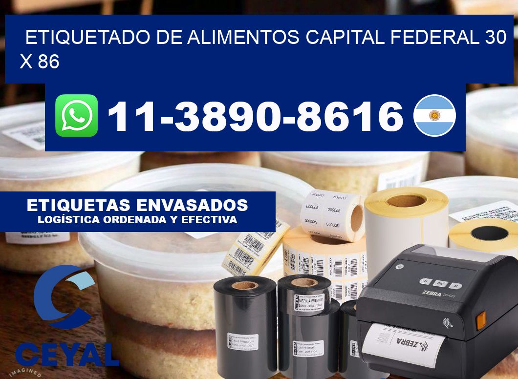 Etiquetado de alimentos capital federal 30 x 86