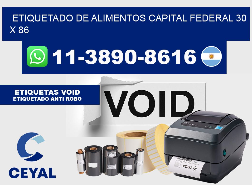 Etiquetado de alimentos capital federal 30 x 86