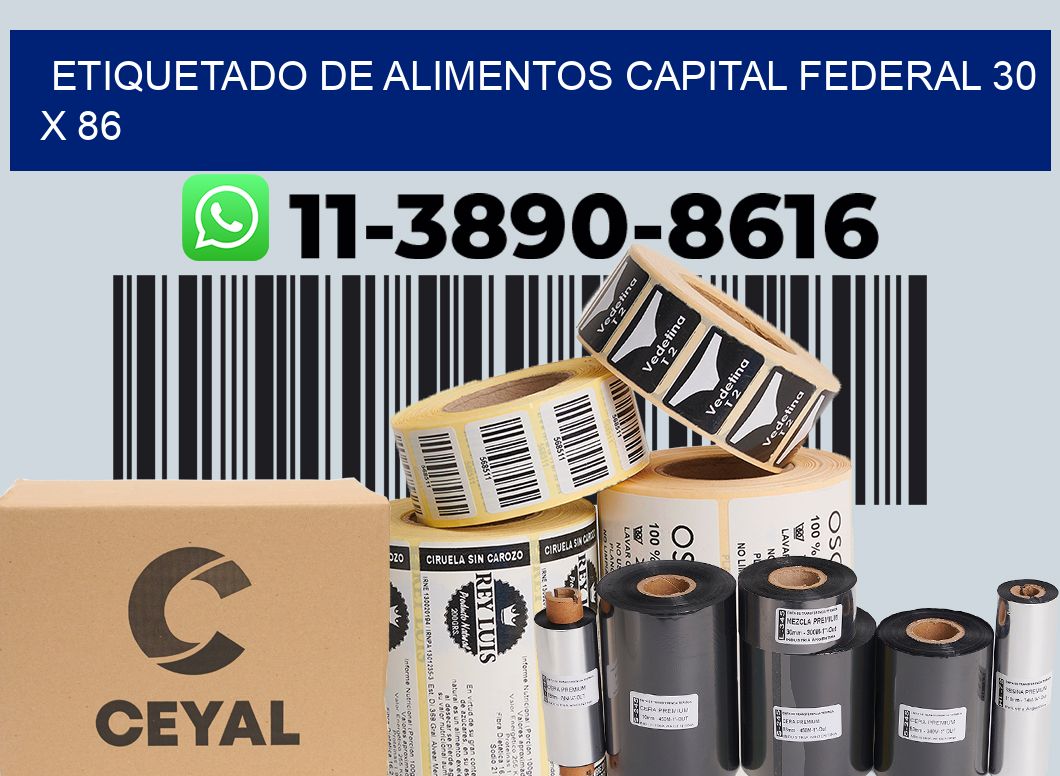 Etiquetado de alimentos capital federal 30 x 86