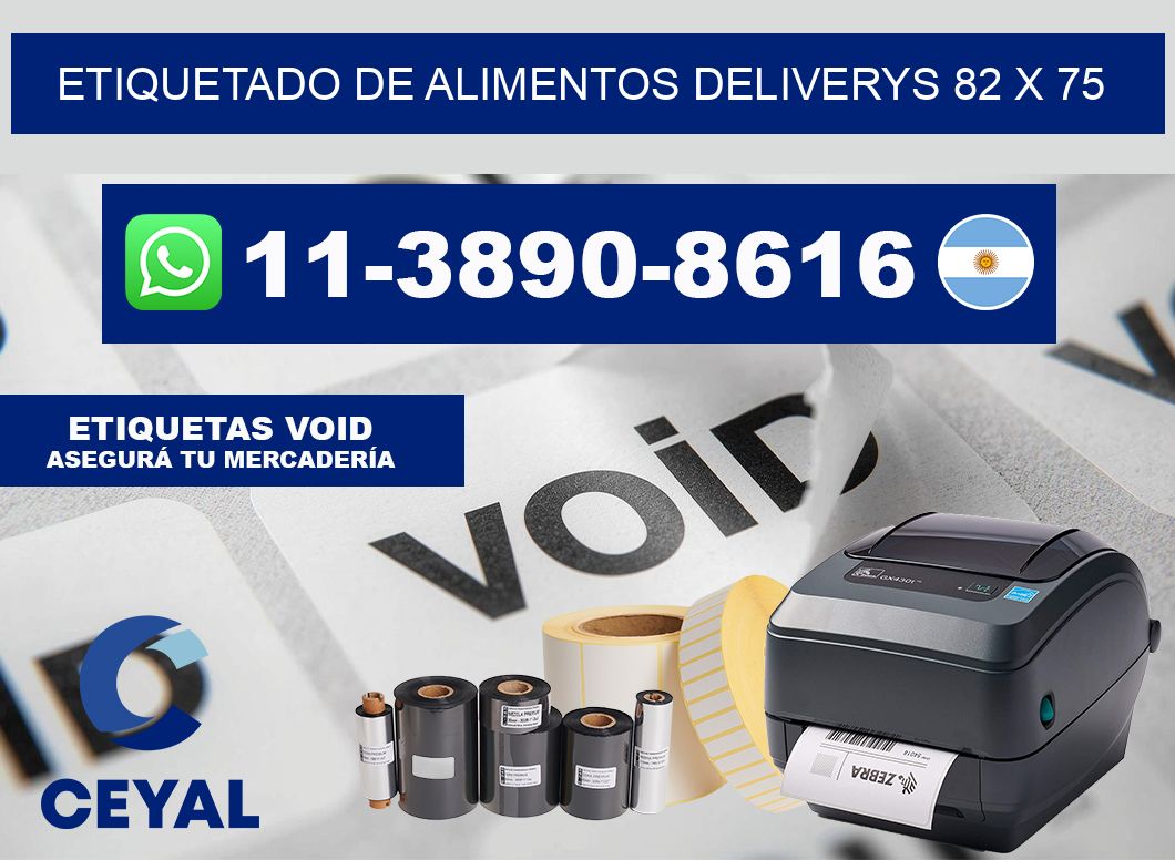 Etiquetado de alimentos deliverys 82 x 75