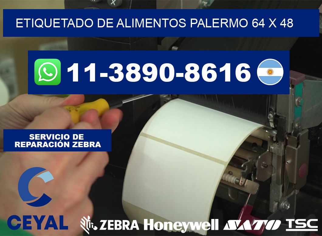 Etiquetado de alimentos palermo 64 x 48