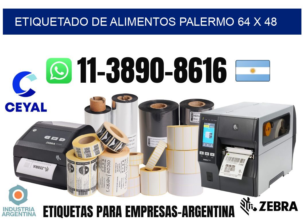 Etiquetado de alimentos palermo 64 x 48