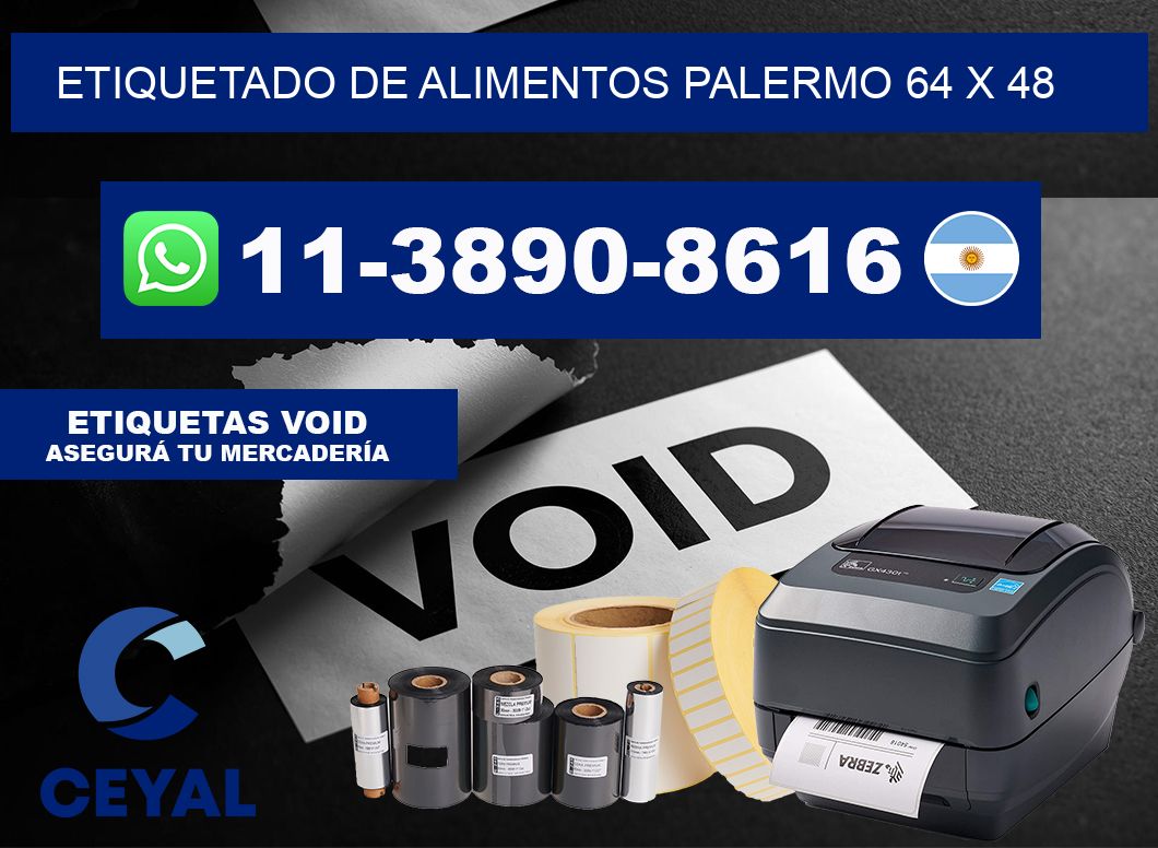 Etiquetado de alimentos palermo 64 x 48